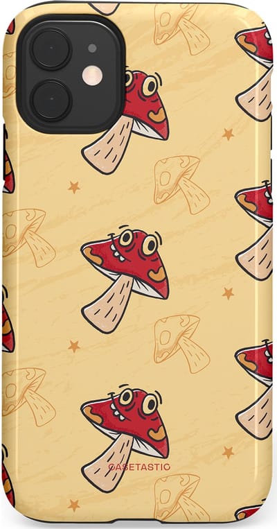 Casetastic Hoesje Geschikt voor Apple iPhone 11 - Stijlvolle Beschermende Duo-layer Case - Vrolijke Paddestoel