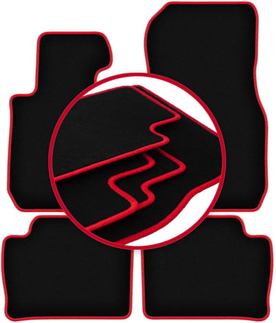 CARLUX-RED automatten voor: BMW 3 F30 sedan (2011-2018)