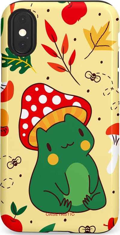 Casetastic Hoesje Geschikt voor Apple iPhone X/Xs - Stijlvolle Beschermende Duo-layer Case - Kwakende vriendjes