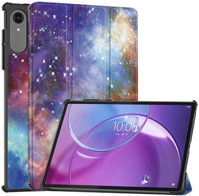 Coverup Tablethoes geschikt voor Lenovo Idea Tab Pro Gen 2 Hoesje - Tri-Fold Book Case met Wake/Sleep - Galaxy