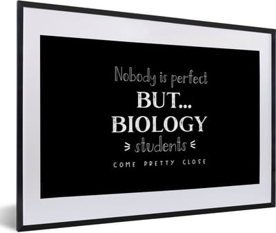 Fotolijst incl. Poster - Studenten - Biologie - Bèta - Onderwijs - 60x40 cm - Posterlijst