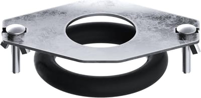 Toiletpot Koppeling - WC Bevestiging - Sanitair Reparatie - Platte Plaat - 2 Inch - Zwart