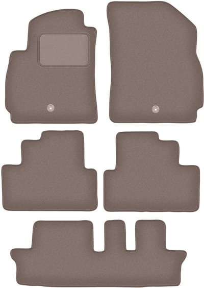 Beige velours vloermatten voor: Chevrolet Orlando I 7 personen (2011-2015)