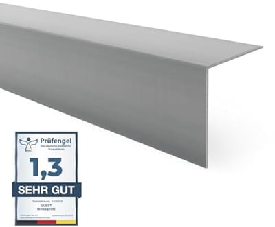 PVC Hoekprofiel Zonder Plakband - Donkergrijs, 20 x 20 mm, 200 cm