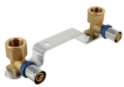 Bonfix Alu-Pers Muurplaatbeugel 1/2" Binnendraad x 20mm Persfitting - Hoog 47mm - 2001907