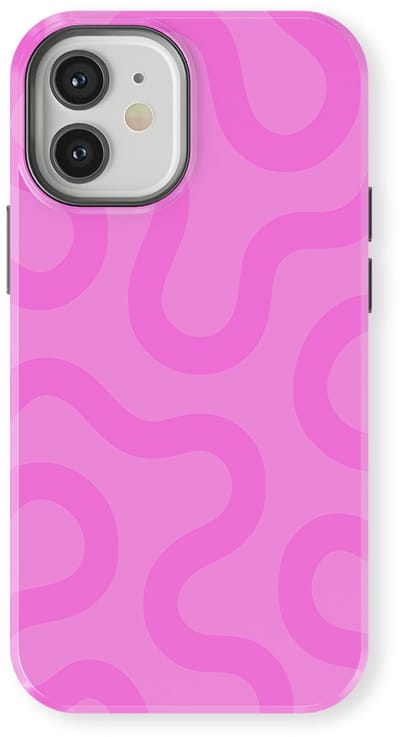 DripCase Motion Flow Tough Hoesje geschikt voor iPhone 12 Mini | Backcover met Mag | Trendy Design | Valbescherming | Bubble Waves