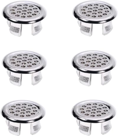Gootsteen Overloophoezen - Wastafel Trim Caps - Badkamer Afwerking - Eenvoudige Installatie - 236 mm Diameter - Zilver