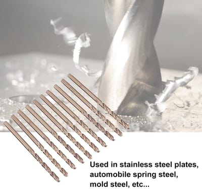 Dailygoods- Boorset M35 Cobalt - 10 Stuks - HSS CO Boor - Geschikt voor RVS - Hoge Hardheid - Schokbestendig