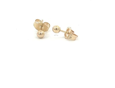 New Bling 9NBSAM-G230194 Gouden Bol Oorknopjes 3mm - Glad - 14 Karaat - Goud