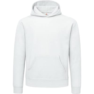 Fruit of the Loom Unisex Volwassen Superkatoenen Hoodie (Wit)