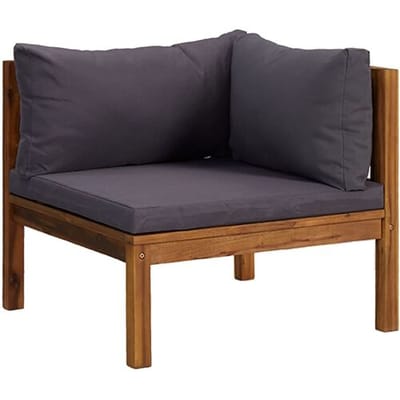vidaXL - 12-delige - Loungeset - met - kussens - massief - acaciahout