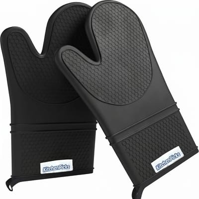 KitchenPicks Ovenwanten 2 Stuks - Siliconen Ovenhandschoenen tot 250°C - Makkelijk Schoon - BPA vrij