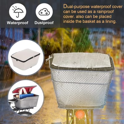 Fietsmand Achter - Grote mand - Boodschappen Vervoeren - Waterdichte hoes - 39x29x19 cm - Zwart