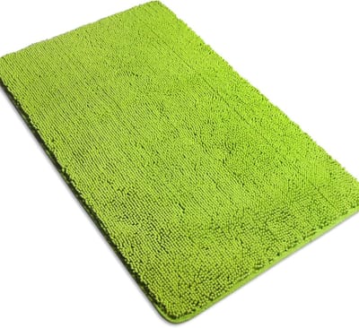 Badkamerloper - Badmat vloerkleed - Voeten drogen - Extra dikke chenille - 76 x 127 cm - Limoengroen