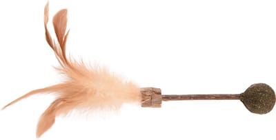 Flamingo Topsy - Speelgoed Katten - Ps Topsy Stokje Hout+bol Matatabi Natuur 25cm - 1st - 130851 - 1st