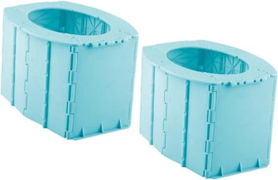 Reis Potje - Kinder Potje Toilet - Onafhankelijk Zindelijk Maken - Opvouwbaar Draagbaar Ontwerp - 22x14.5x11.7cm - Blauw