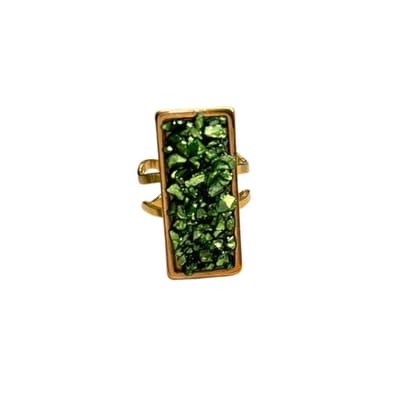 2 Love It - Crush of Gold - dames - ring - verstelbaar - groen