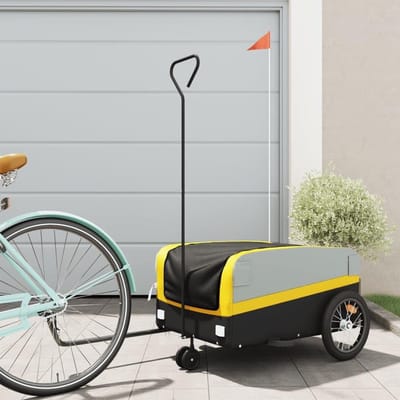 Fietskar - Bagagekar - Goederen Vervoeren - 45 kg Draagkracht - 138 cm Lengte - Zwart Geel