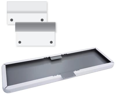 Bord Eigen Weg - blauw - Weerbestendig Aluminium - 40x15 cm - Bevestiging: Met muur-/ wandmontage beugels