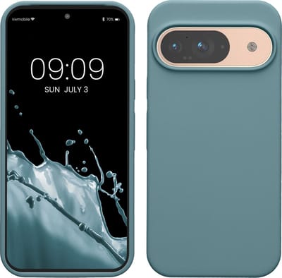 kwmobile hoesje geschikt voor Google Pixel 9 / Pixel 9 Pro case - Siliconen telefoonhoesje - Telefoon beschermhoes - Smartphone cover in antieksteen