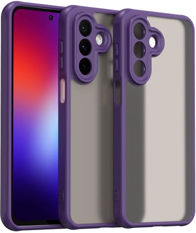 Coverup Hoesje - Geschikt voor Samsung Galaxy A27 Hoesje - Coverup Mat Transparante Back Cover met Camera Cover - Paars