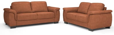 Bankstel Robin – 2,5 zits + 2 zits – Preston Stof – Comfortabel & Duurzaam – Bankstel voor Woonkamer – Cognac