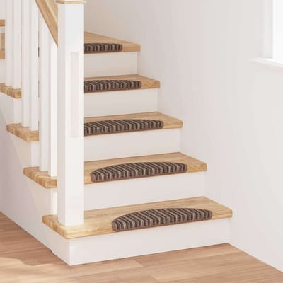vidaXL - Zelfklevende - trapmatten - 15 - st - 56 - x - 17 - x - 3 - cm - Non-Slip - Bruin