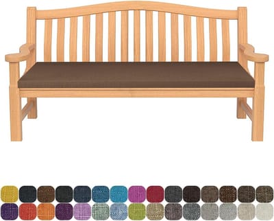 Binnenkussen voor buitenbank - Bankkussen Zitkussen - Comfortabel Zitten - Antislip Bodem - 100 x 55 x 5 cm - Donkerbruin