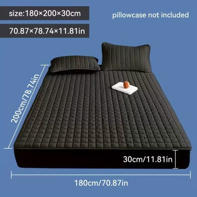 Waterdichte Matrasbeschermer 180x200 cm – Zwart – Ultrazacht & Verdikt – Wasmachinebestendig