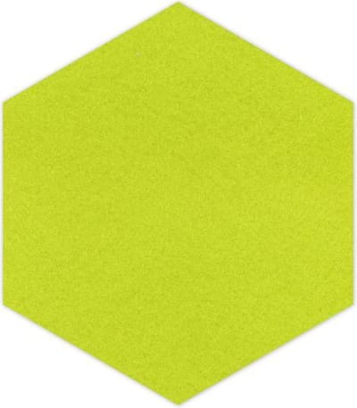 Hexagon vilt onderzetter - Lichtgroen/Lime - 6 stuks - ø 10 cm - 6-hoek - Glas onderzetter - Cadeau - Woondecoratie - Woonkamer - Tafelbescherming - Onderzetters Voor Glazen - Keukenbenodigdheden - Woonaccessoires - Tafelaccessoires