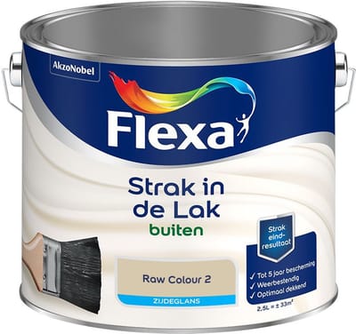 Flexa - Strak In De Lak Buitenlak Zijdeglans - Raw Colour 2 - Mengverf - 2,5 L