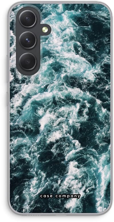 Case Company® - Hoesje geschikt voor Samsung Galaxy A54 hoesje - Zee golf - Soft Cover Telefoonhoesje - Bescherming aan alle Kanten en Schermrand