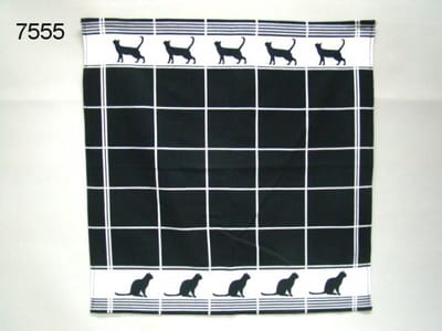 Geharo Theedoek Katten – 60 x 60 cm – 100% Katoen – Zwart/Wit
