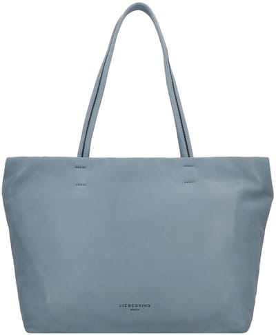 LIEBESKIND BERLIN Leren Schoudertas Hera Sheep Natural Shopper Blue Heaven Blauw