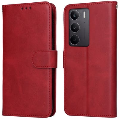 Coverup Hoesje - Geschikt voor OPPO A5 5G Hoesje - Coverup Book Case - Rood