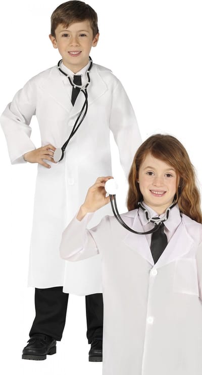 Fiestas Guirca - Kinderkostuum dokter - 5-6 jaar - Carnavalskleding - Carnaval - carnavalskleding 2027 - Carnaval kostuum
