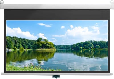 Projectiescherm - Uitrolbaar scherm - Thuisbioscoop Creëren - Automatische vergrendeling - 72 inch - Grijs