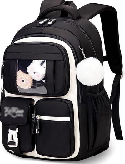 Meisjesrugzak, ademende rugzak voor meisjes, 1-5e klas, casual schooltas voor kinderen, basisschool, middelbare school