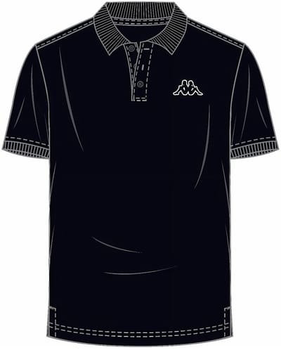 Kappa unisex poloshirt dames heren 303173 zwart