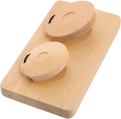 Ritme Instrumenten - Muziek Speelgoed - Vroege Educatie - Natuurlijk Hout - 16x9x3 cm - Khaki