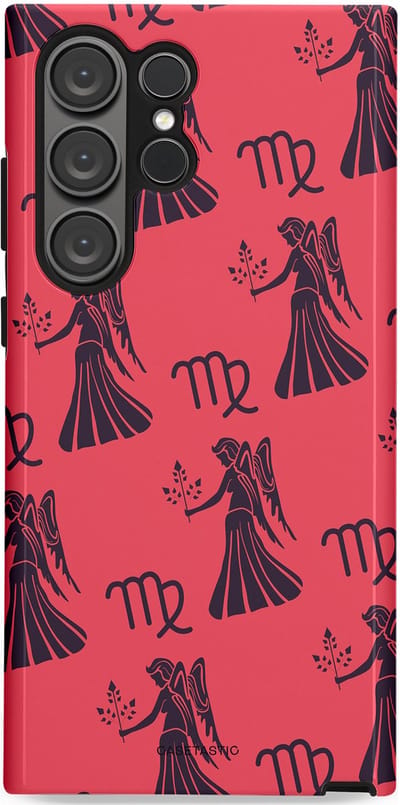 Casetastic Hoesje Geschikt voor Samsung S23 Ultra - Stijlvolle Beschermende Duo-layer Case - Zodiak maagd