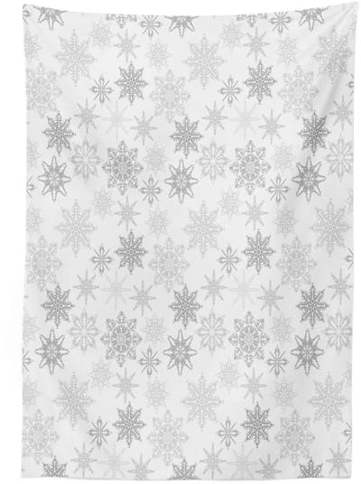 ABAKUHAUS Tafelkleed 140x170 – Satijn, Wasbaar, Binnen/Buiten – Wit/Grijs