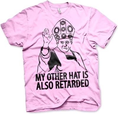 Hybris T-shirt 'My Other Hat Is Also Retarded' - roze