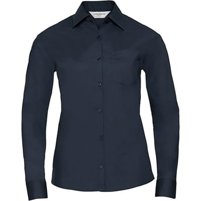 Dameshemd met lange mouwen Russell Athletic Poplin
