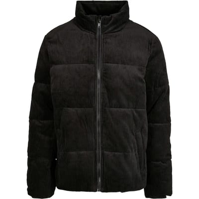 Urban Classics - Boxy Corduroy Puffer winterjas - S - Zwart