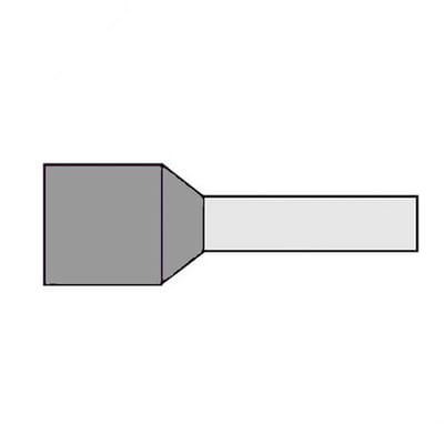 Elektrawebshop Adereindhuls geisoleerd 4mm² (grijs) 100 stuks - 221013