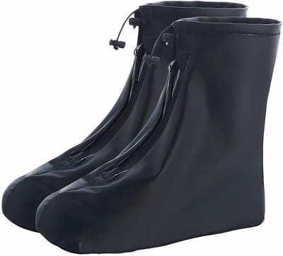 VHV - Overschoenen - Regen schoenhoezen - Waterdichte overschoenen - Antislip laarsbeschermers voor fietsen reizen en wandelen - Zwart