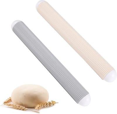 Dailygoods- Deegroller 27 cm - 2 Stuks - Draagbaar - Stabiel/Duurzaam - Voor Ravioli/Pasta - ABS-Kunststof - Modern Design - Deegroller Set