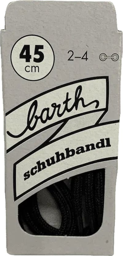 Veters Barth 45 cm dun rond zwart