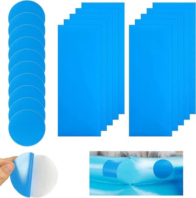 Zelfklevende reparatiepleisters voor zwembaden en opblaasbare boten, 20 stuks, waterdichte pvc-zwembadreparatieset, duurzame patches voor snelle herstellingen